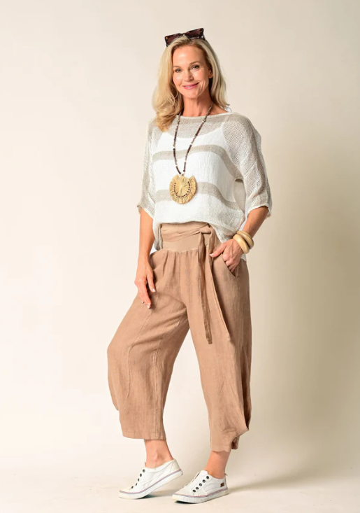 IMAGINE FASHION - Addison Linen Pant in Desert
