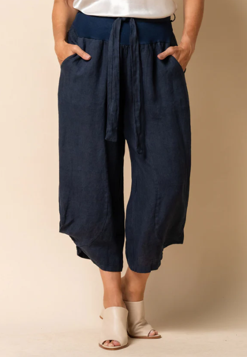 IMAGINE FASHION - Addison Linen Pant in Navy