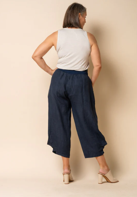 IMAGINE FASHION - Addison Linen Pant in Navy