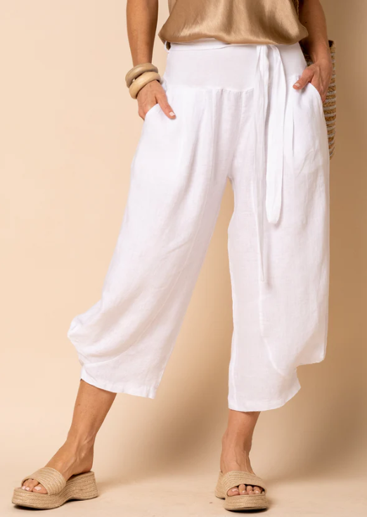 IMAGINE FASHION - Addison Linen Pant in White