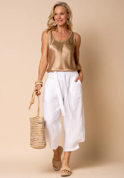 IMAGINE FASHION - Addison Linen Pant in White