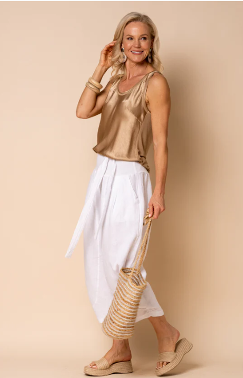 IMAGINE FASHION - Addison Linen Pant in White
