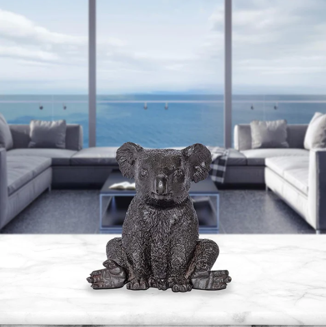 Suzie the Koala Is Happy (Bronze Sculpture, Pocket Size) - Gillie and Marc