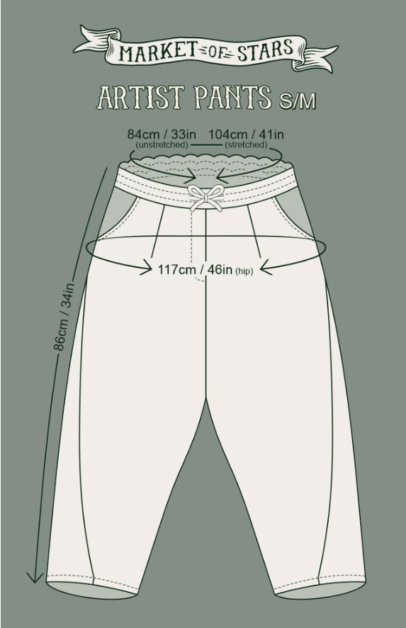 Market of Stars - Still I Rise Linen Cropped Artist Pant w/ Sunrise, Woman