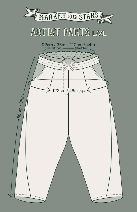 Market of Stars - Still I Rise Linen Cropped Artist Pant w/ Sunrise, Woman