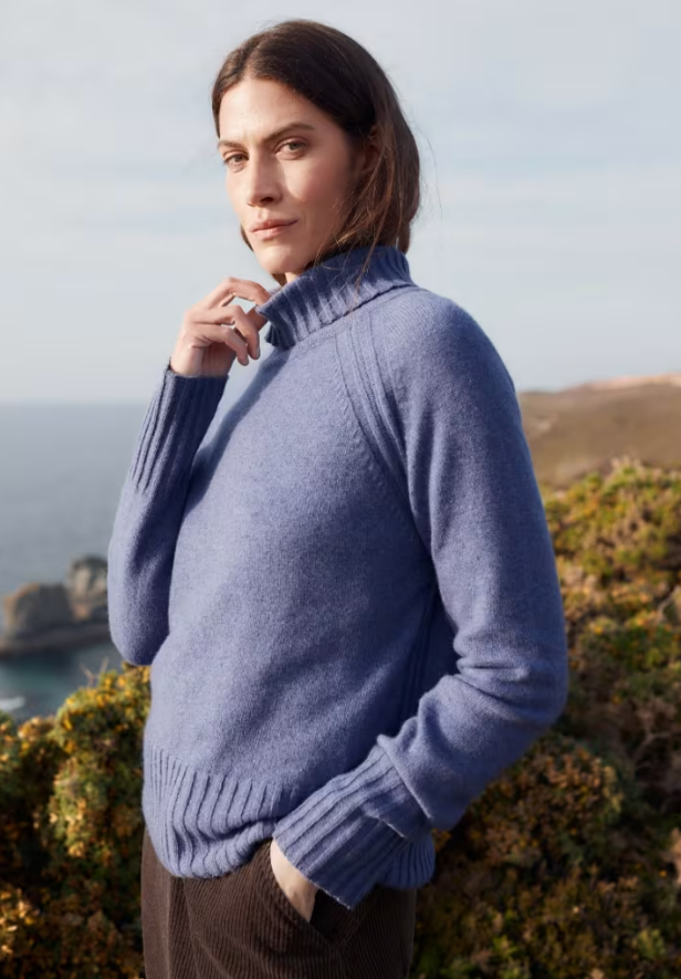 SEASALT CORNWALL - Basset Cove Merino Wool Jumper - Bilberry