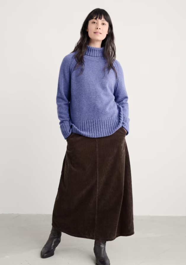 SEASALT CORNWALL - Basset Cove Merino Wool Jumper - Bilberry