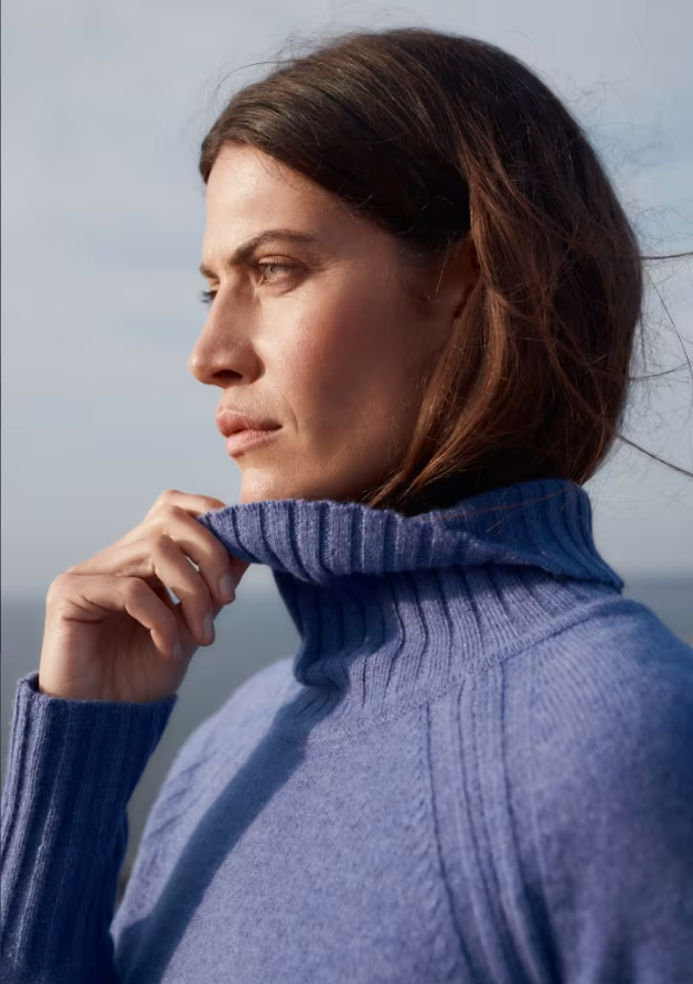 SEASALT CORNWALL - Basset Cove Merino Wool Jumper - Bilberry