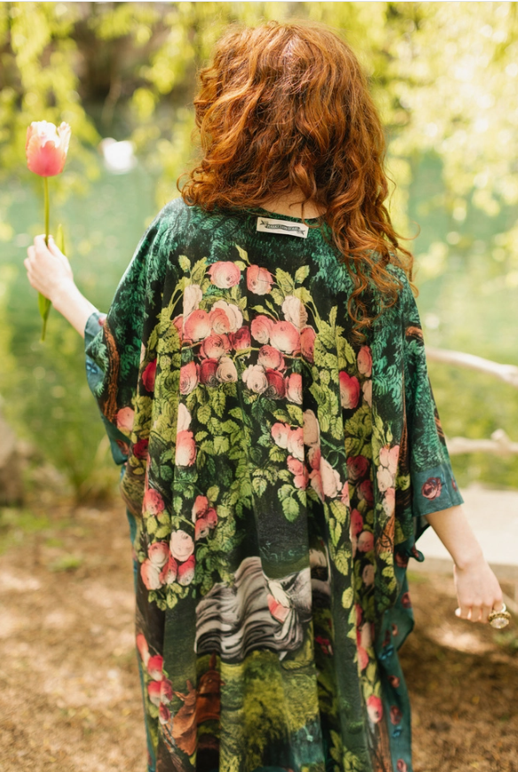 *PRE-SALE Market of Stars - The Daydreamer Goddess Duster Kimono w/ Florals & Rabbits