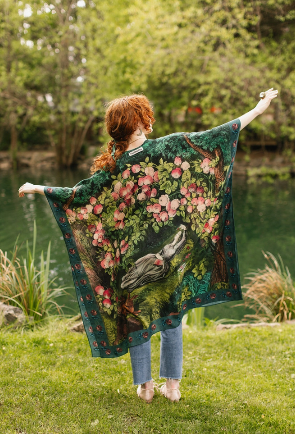 *PRE-SALE Market of Stars - The Daydreamer Goddess Duster Kimono w/ Florals & Rabbits