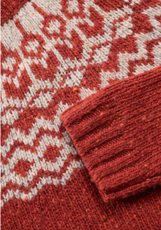 SEASALT CORNWALL - Port Kinnis Jumper Merino - Wag Tail Red Sail Birch Mix