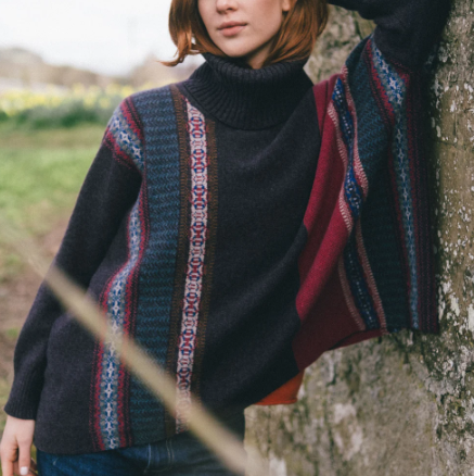 ERIBÉ Knitwear - Bramble Montrose Cowl Sweater 100% Merino Lambswool