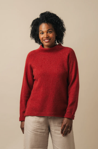 ERIBÉ Knitwear -  Corry Raglan Sweater - Poppy Melange