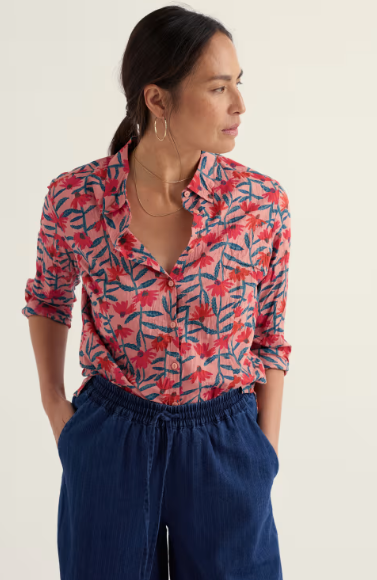 SEASALT CORNWALL - Larissa Shirt - Echinacea Stems Rosehip