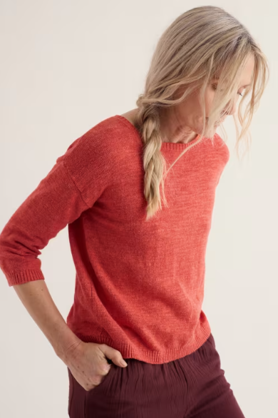 SEASALT CORNWALL - Knavock Plain Jumper Made With Linen & Organic Cotton