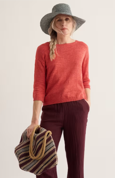 SEASALT CORNWALL - Knavock Plain Jumper Made With Linen & Organic Cotton