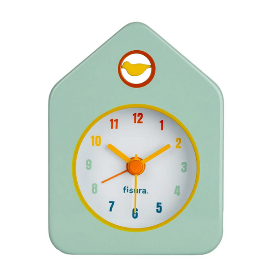 FISURA - Little House Alarm Clock - Green Metal