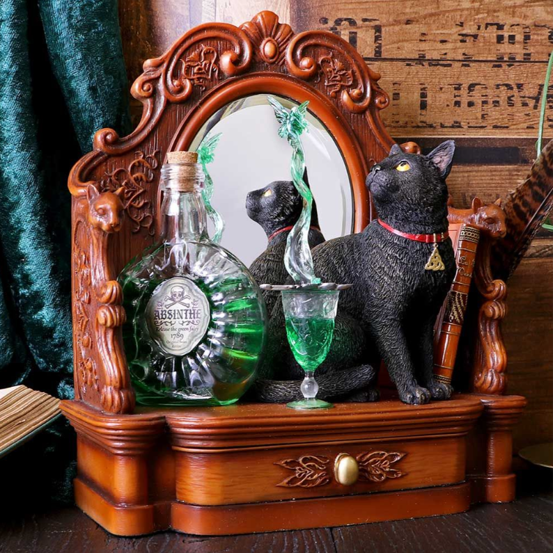 Absinthe Cat Figurine by Lisa Parker