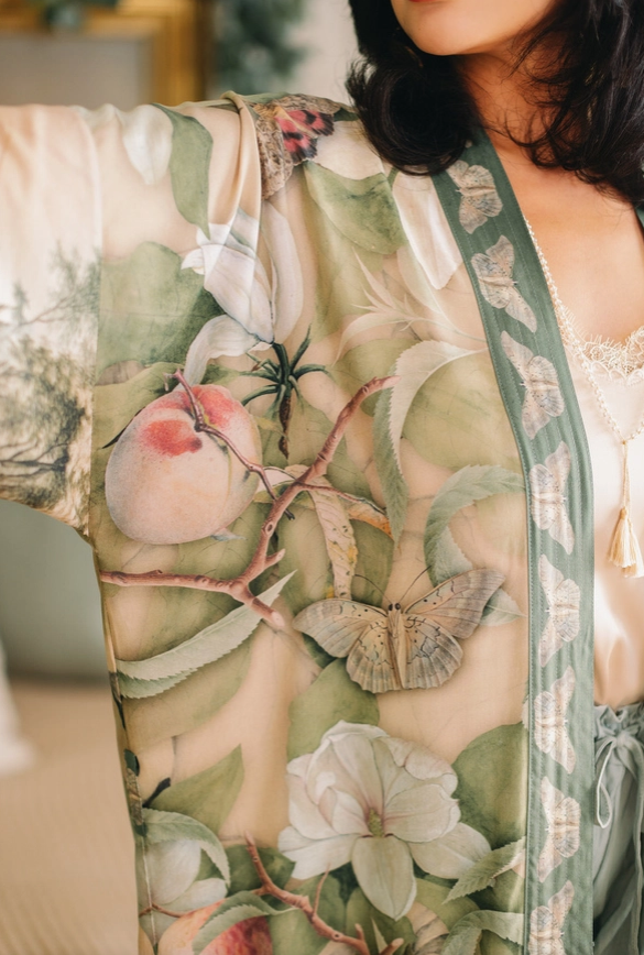 *PRE-SALE Market of Stars - Fleur De Soleil Opera Duster Kimono Robe w/ Florals
