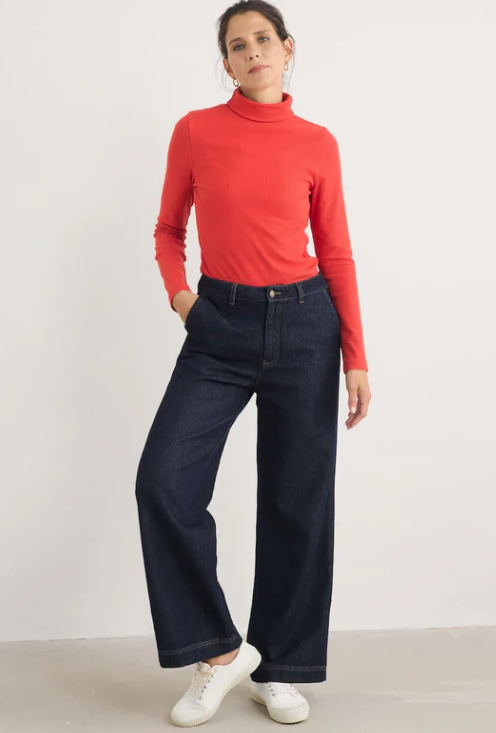 SEASALT CORNWALL - Sennon Cove Jean - Dark Wash Grain