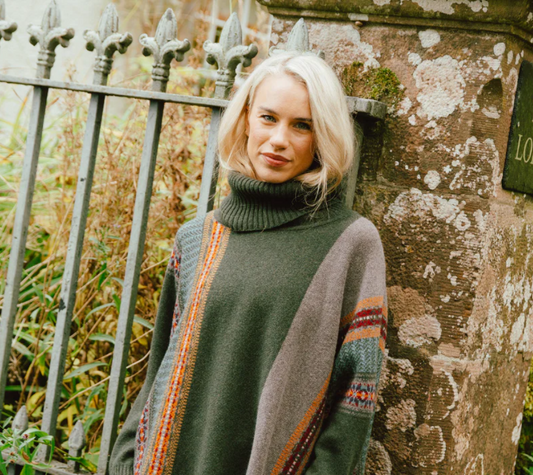 ERIBÉ Knitwear - Bracken Montrose Cowl Sweater 100% Merino Lambswool