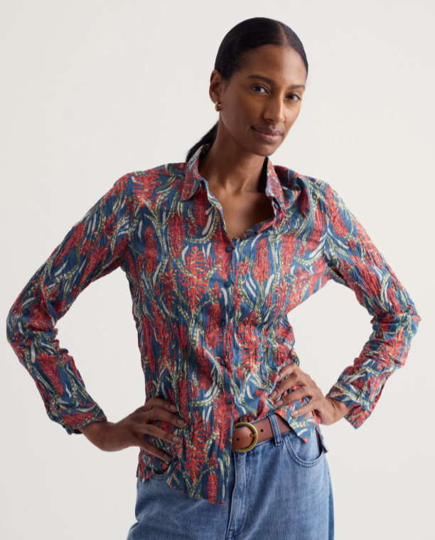 SEASALT CORNWALL - Larissa Shirt - Red Hot Poker Dusk