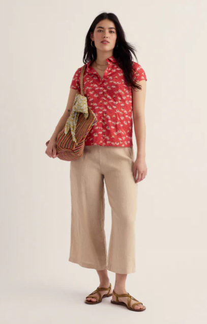 SEASALT CORNWALL - Rushmaker Shirt - Echinacea Stems Tomato