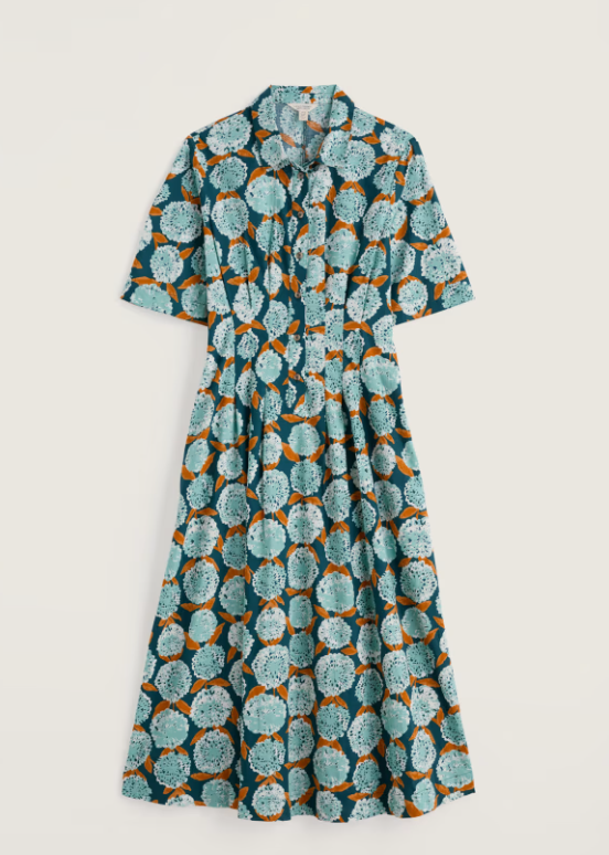 SEASALT CORNWALL - Wild Liquorice Shirt Dress - Painted Marigold Dark Wreckage