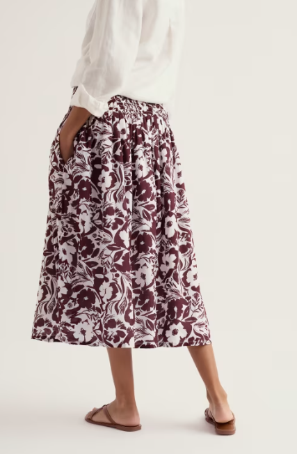 SEASALT CORNWALL - Rosemary Skirt - Summer Shadows Cacao