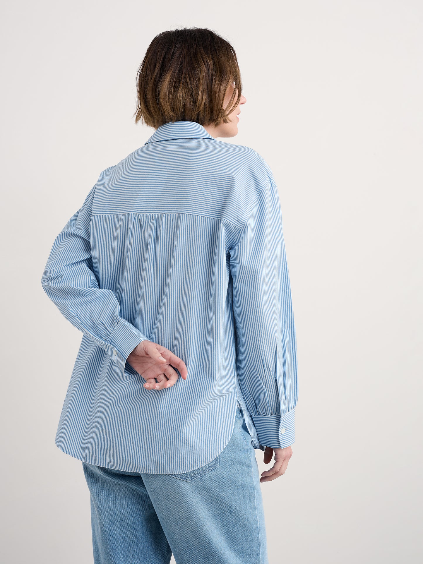 SEASALT CORNWALL -  Sea Path Oversized Poplin Shirt - Sunrise Skipper