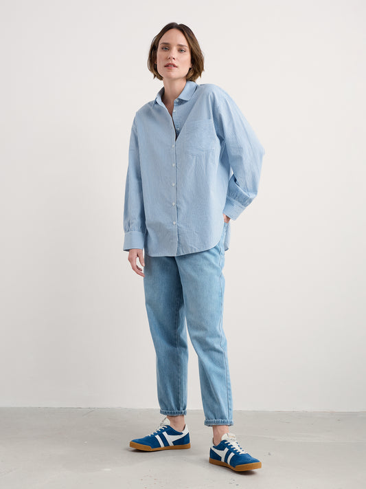 SEASALT CORNWALL -  Sea Path Oversized Poplin Shirt - Sunrise Skipper