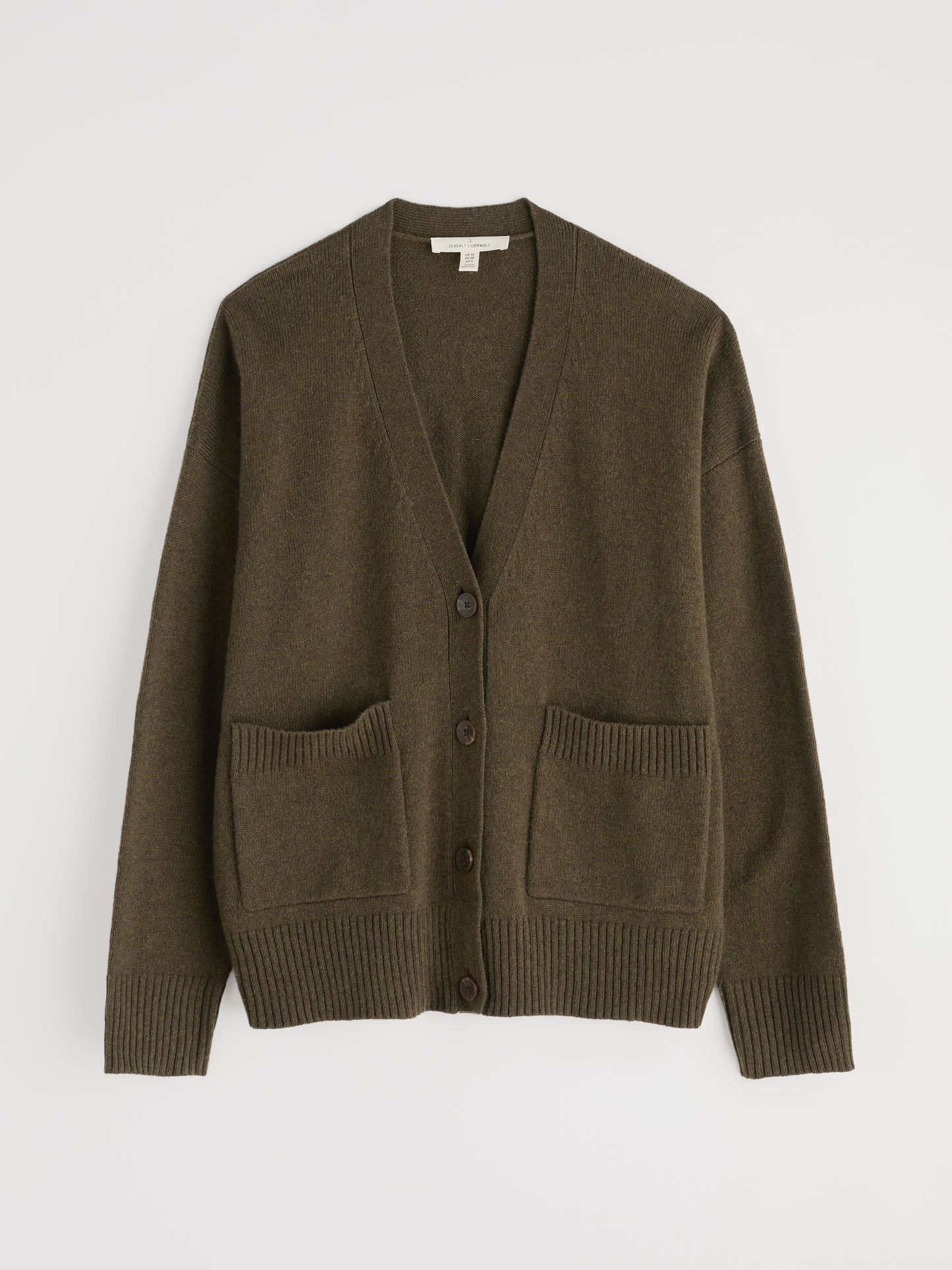 SEASALT CORNWALL - Senara Cardigan - Rich Olive