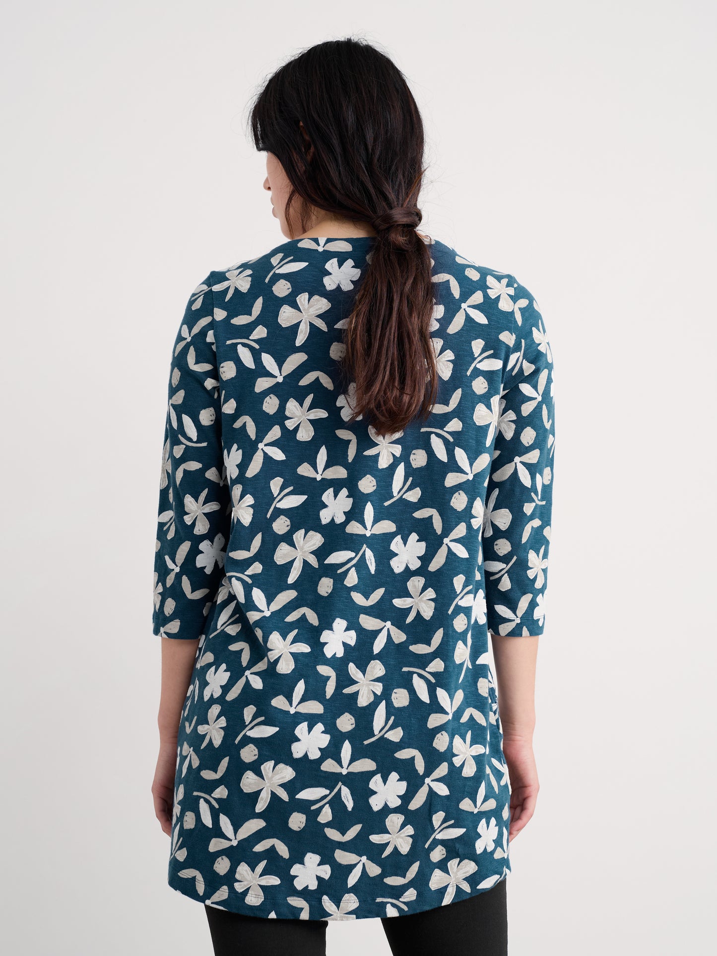 SEASALT CORNWALL - Shore Foraging Tunic - Organic Shapes Dark Lugger