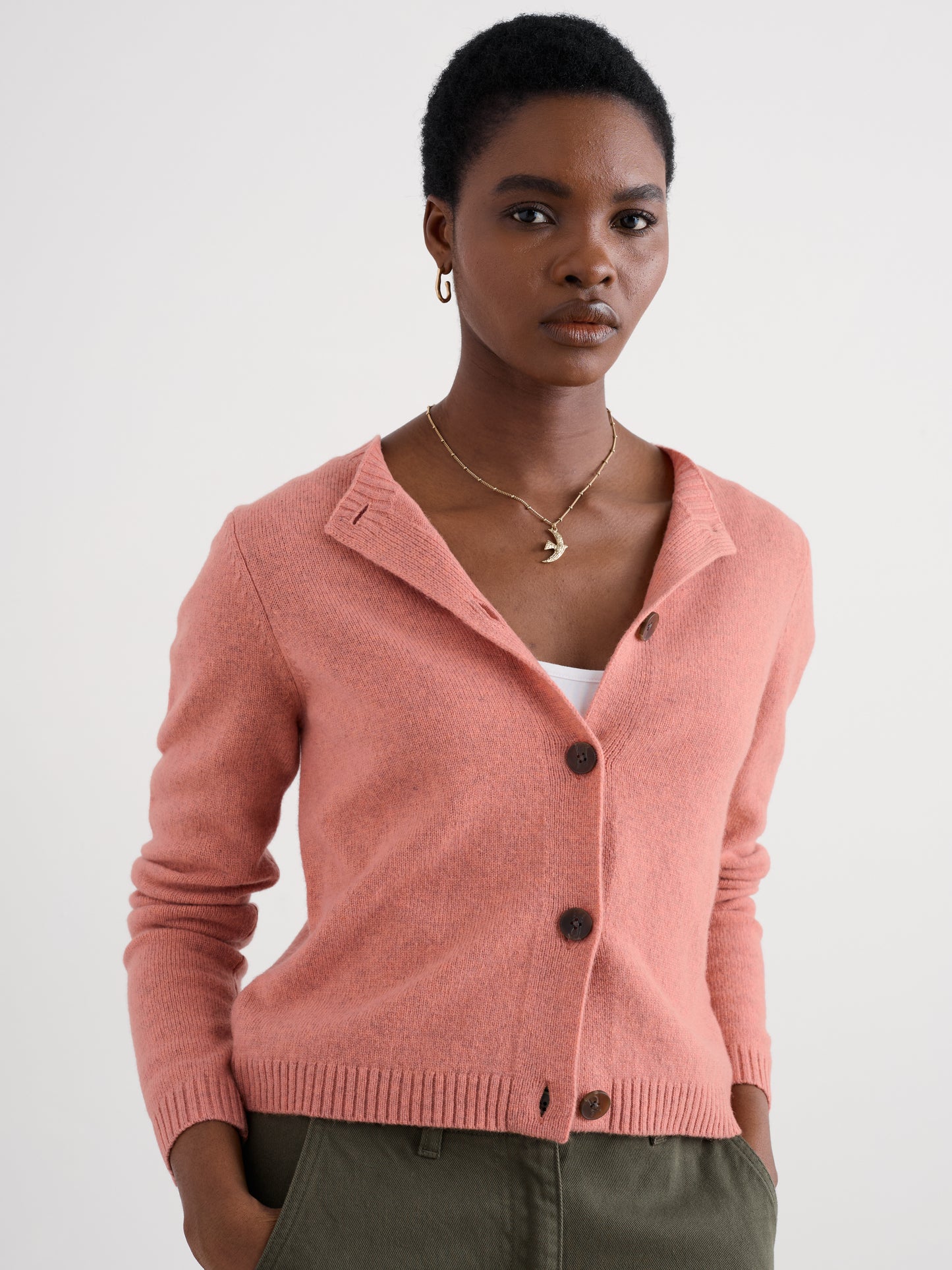 SEASALT CORNWALL - Tern Tide Cardigan - Dusty Rose