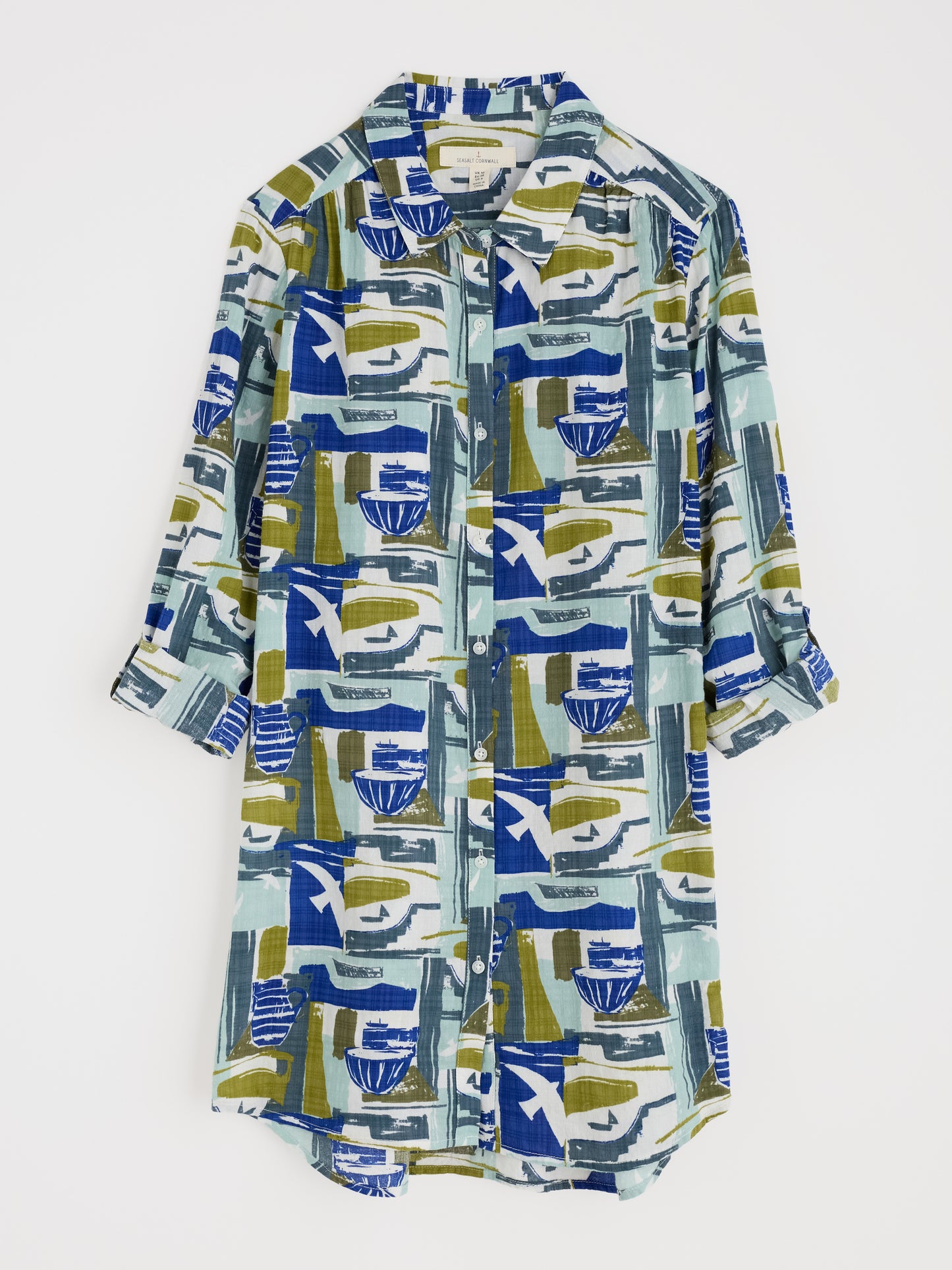 SEASALT CORNWALL - Wren Flutter Shirt - Window scape Sketch Chalk