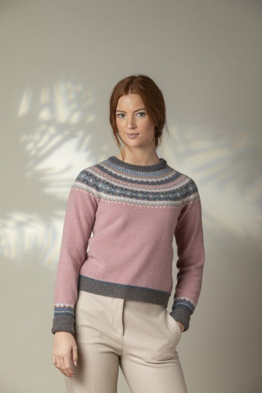 ERIBÉ Alpine Short Sweater Vintage Pink